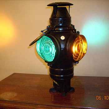 Adlake Railroad switch stand lamp from the Bangor and Aroostook Railroad