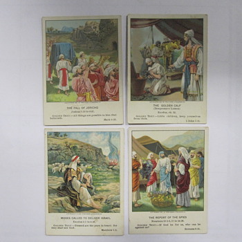 Vintage Christian Picture Lesson Cards - Paper