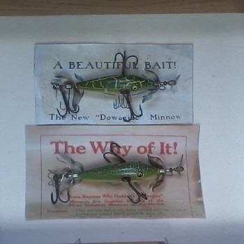 Early Heddon 1904 & 1905  underwater minnows