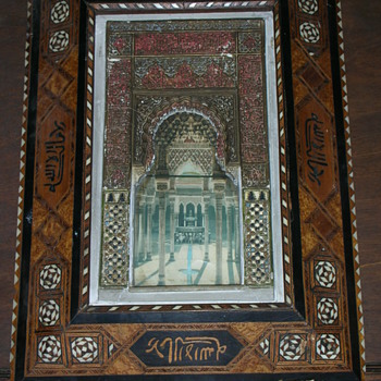 Antique Inlay Picture Frame, Carved HELP to Identify? - Folk Art