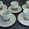 Five Espresso Cups and Saucers ACF Made in Italy