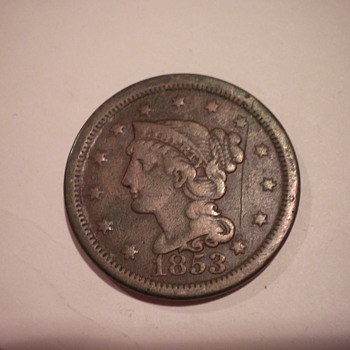 1853 Large cent - US Coins