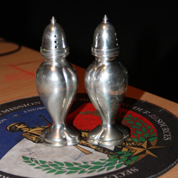 medal and Crystal Salt and Pepper Shakers. - Kitchen