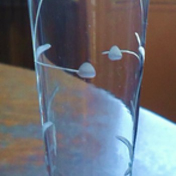 Sterling etched flower vase and coasters from garage sale - Sterling Silver