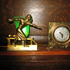 Art Deco Lady Bowler Clock/Lamp 