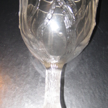 antique goblet with tree owl and rat - Glassware