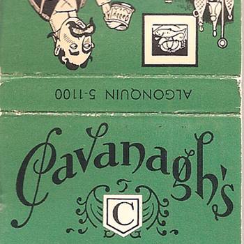 Mustache Mug Matchbook from Cavanagh's - Tobacciana
