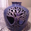 Blue Pottery Candle Holder