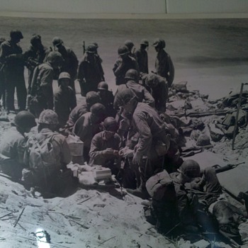 WWII Official US Coast Guard photo: FIRST AID STATION ON FRAGIL ISLAND