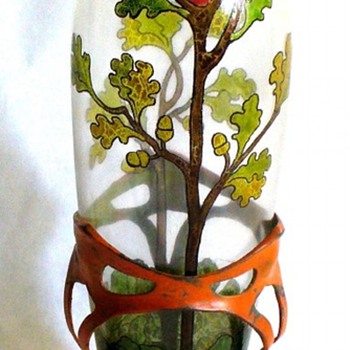 EXTREMELY RARE STEINSHONAU KARL LORENZ VASE. - Art Glass