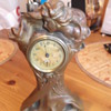 Antique Brass Statue Clock