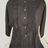 50's - 60's  Sears Kerrybrooke Black Pin-Up Girl Ruffle Sweater