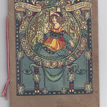 1928 BLOTTER CALENDAR. "WOULD THIS BE CONSIDER ART NOUVEAU"?