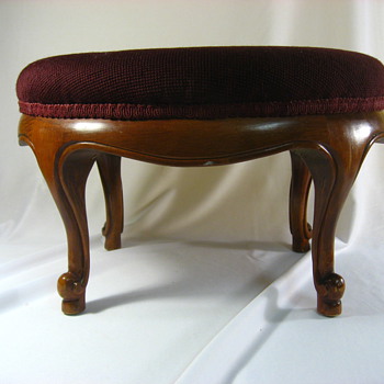 Victorian Needlepoint Stool