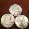 Ben Franklin .50$ Half Dollars  90% Silver  