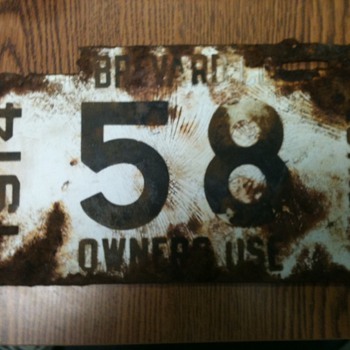 1914 Florida License Plate - Signs