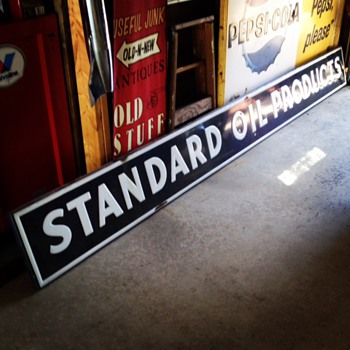 Standard Oil Products Porcelain Sign...Two Colors - Petroliana