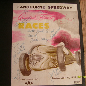 1955 Autographed Racing Program