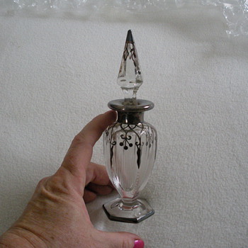 Silver Overlay Perfume Bottle