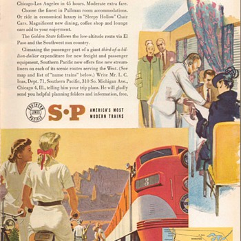 1951 - Southern Pacific Railroad Advertisements