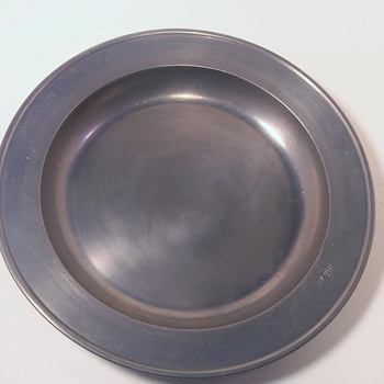 Old Pewter Plate with Hallmark - Kitchen