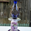going green using recycled glass for birdbaths