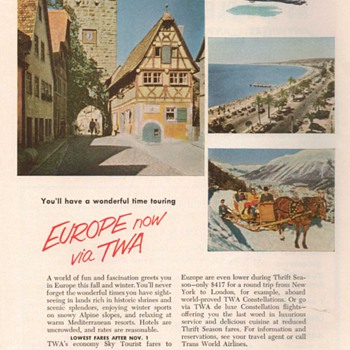 1952 - TWA Airlines Advertisement