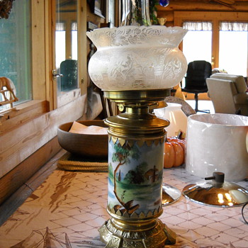Antique oil lamp. Can anyone help with identification or age?
