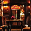 Tiffany Stained Glass Lamp with heavy Bronze Base