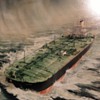 A print of M.T VERONA by Robert G Lloyd. a Marine artist