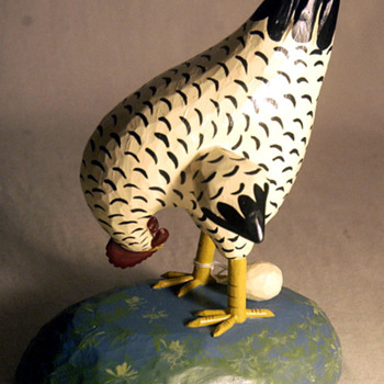 Miss Hen and Egg - Folk Art