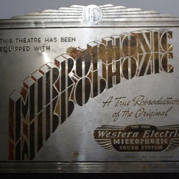 Mirrophonic sign - Art Deco