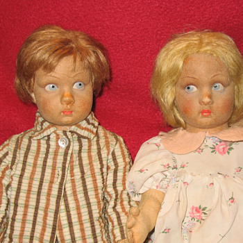 European Felt Dolls sent to me by my aunt in the 1940s - Dolls