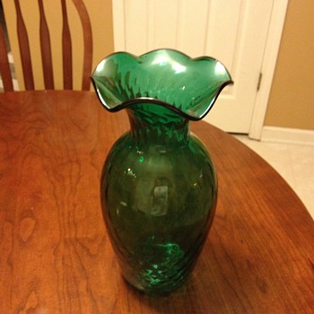 Mom's Green Vase - Art Glass