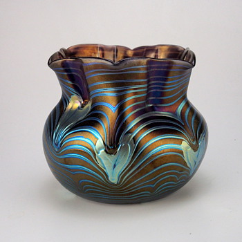 Contemporary Czech Art Glass Vase/ in the style of Loetz et al... - Art Glass