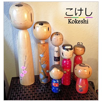Some of my Favorite Kokeshi by Hashime & Akinori Takahashi - Dolls