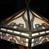 A True Antique... Slag Glass Hanging Lamp...October 20, 1908
