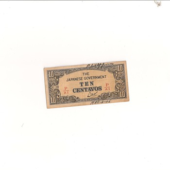 original currency from my scrapbook - Military and Wartime