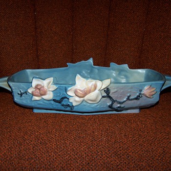 ROSEVILLE 451-12 MAGNOLIA CONSOLE BOWL ADDITIONAL MARKS?? - Art Pottery