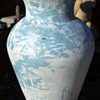 Half-stripped / Painted 30" High Mexican Terracotta Floor Vase
