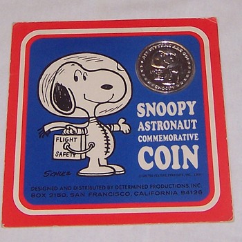 Snoopy Sterling Silver Commemorative Medallion - Advertising