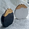 Vintage black/white/gold apple shakers