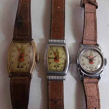 The Comparison of Different Variants of New Haven "Ophan Annie" Wrist Watch - Wristwatches