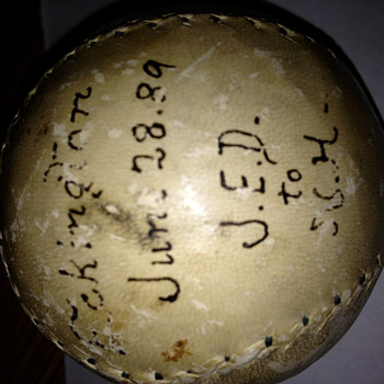 1889 autographed baseball - Baseball