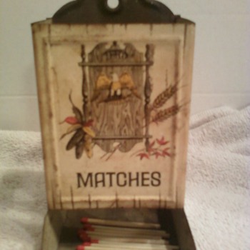 Metal Match Box Holder! - Tobacciana