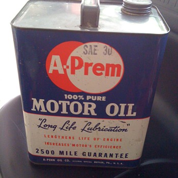 A-Prem 2 gallon oil can
