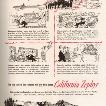 1955 - Westren Pacific Railroad Advertisement - Advertising