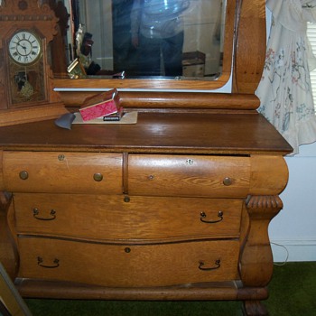 Antique Oak Dresser/Mirror @1880's