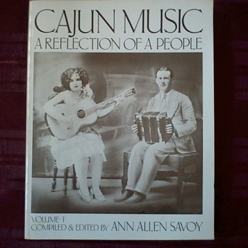 Book"Cajun Music, A Reflection of a People",with note signed by author Ann Savoy.