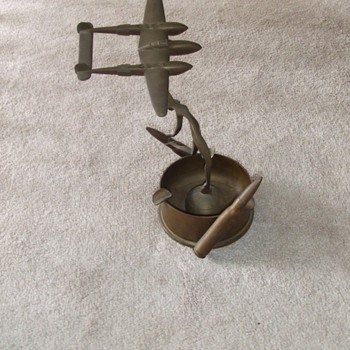 Trench art P-38 with deco style - Military and Wartime
